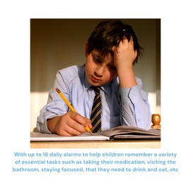 Pivotell Baby Pink Vibratime Junior Reminder Watch - with up to 16 Daily Alarms