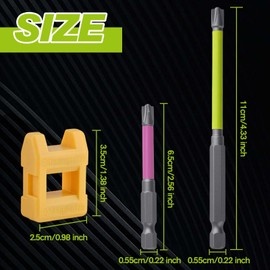 SPEEDWOX 10pcs Magnetic Special Flat Slotted Phillips Cross Head Screwdriver Bit Set Electrician Impact Screwdriver Bit 1/4 Inch Hex Shank Electrician Impact Screwdriver Bit Set with Storage Case