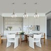 HAHZT Pendant Lights Kitchen Island: Brushed Nickel Light Fixture Farmhouse
