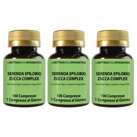 Serenoa Epilobio Zucca Complex con Ortica Pygeum Africanum Licopene e Verga D'Oro 300 Compresse 1 al Giorno | Integratore per la Prostata e per le Vie Urinarie
