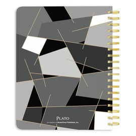 Pen & Ink | 2025 6 x 7.75 Inch 18 Months Weekly Desk Planner | Foil Stamped Cover | July 2024 - December 2025 | Plato | Stationery Planning