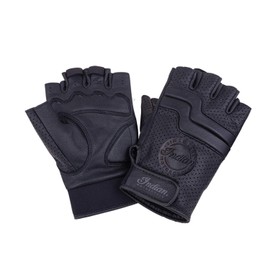 Men's Leather Fingerless Denton Glove, Black