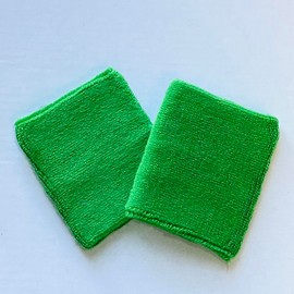 COUVER - Banda de Sudor para Brazo, Rizo de algodón, Estirable para Sudor Deportivo, 1 par, Verde (Bright Green), Talla única