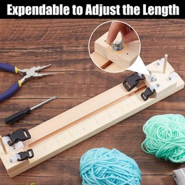 Yerleomit Paracord Jig Bracelet Maker Machine, Wooden Paracord Jig Paracord Accessories Bracelet Machine Wooden Frame Bracelet Jig Kit DIY Knitting Bracelet Jig