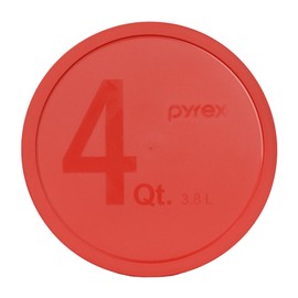 Pyrex Bundle - 4 Items: 322-PC 1qt Green Plastic Lid, 323-1.5qt Orange Plastic Lid, 325-PC 2.5qt Blue Plastic Lid, 326-PC 4qt Red Plastic Lid
