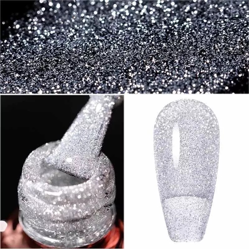 Rj Top Gel Efecto Reflejante Reflectiva 1pz Para Cualquier Tono