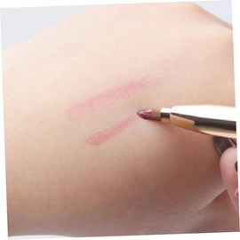 LIFKOME Brocha de Labios Doble Retráctil de Maquillaje Portátil para Mujeres Pincel Preciso con Cerdas Densas y Diseño Compacto Color Dorado