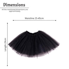 Lizzy Kids Animal Ear Set Tutu Costume School Book Day Week Nativity Angel Fairy Wings Fancy Dress Party Outfit Skirt Accessories Kit(Leopard Tutu Costume - Black)