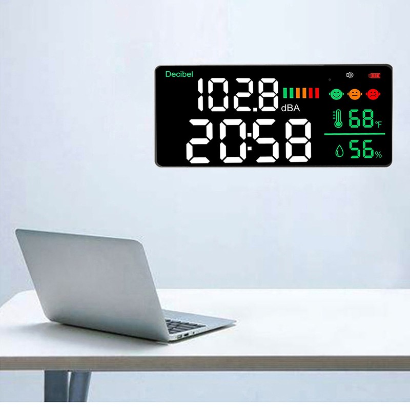Decibel Meter 30 To 130db Wall Mounted Sound Level Reader
