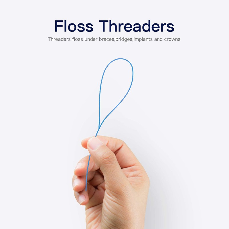 VINSULLA Floss Threaders for Braces, Bridges, and Implants (50 Count