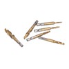 6Pcs Combination Drill Tap Bit 1/4in Hex Shank Spiral Tapping