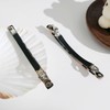 Hair Barrettes Tortoise Shell Cellulose Acetate Hair Clips, Elegant Rectangular