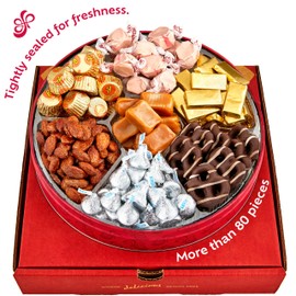 Gluten Free Chocolate Candy Gift Basket | Chocolate Candy Box for Adults with Chocolate, Nuts and Candy | Holiday Gift Baskets By Gluten Free Palace