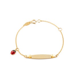 Children's Ladybird Bracelet Yellow Gold 9 Carat (375) - Gift Box, Yellow Gold