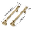 CABDM 2 Pack 4 Inch Hole Center Brushed Brass Cabinet