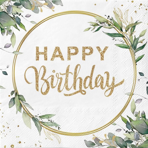 Pack of 40 Serviettes Schön Dass Du Da Bist, 3-Layer