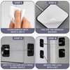 Fridge Lock 2 Pack - Refrigerator Locks with Key, Stainless