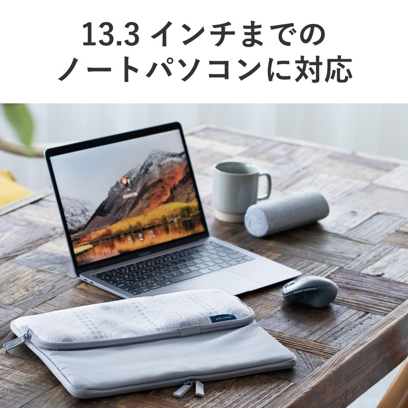 Elecom BM-IBPTP13T3 PC Case 13.3-inch Case Scandinavian Design Line Gray