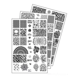 Uberchic Colección #7 Con 3 Placas Para Estampado De Uñas