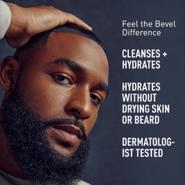 Bevel Face & Beard Wash For Men With Witch Hazel & Aloe Vera Cleansing Mens Face Wash That Hydrates and Brightens Skin and Softens Beard, 4 FL Oz
