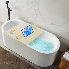 Foldable Bathtub Cover, 62.99"×31.5" Shutter Bath Lid Freestanding Bathtub Covers Anti-dust Bathtubs Cover Insulation PVC Bathtubs for Home, Bathroom, Spa Experience (Yellow, 62.99"×31.5")