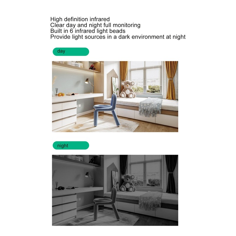 WIFI Home Security Camera ABS Clock Wall Plug in Camera