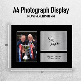 HWC Trading A4 Ally McCoist & Walter Smith Rangers Gifts Printed Signed Autograph Picture for Football Fans and Supporters