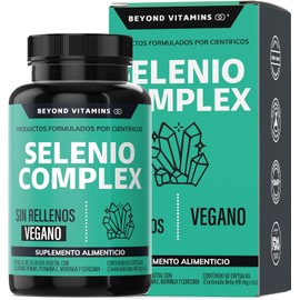Selenio  Seleniometionina 240mcg, con Vitamina E, Moringa y Raíz de Cúrcuma  100 Vegano (180 Cápsulas)