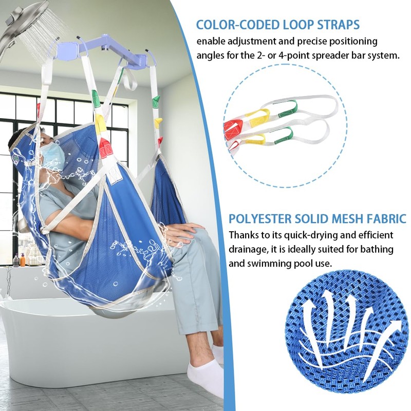 EZ Assistive Hoyer Lift Sling with Commode - Patient Lifting