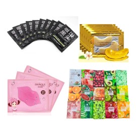 Lote 50 Mascarillas Ojeras, Labios, Puntos Negros Y De Tela