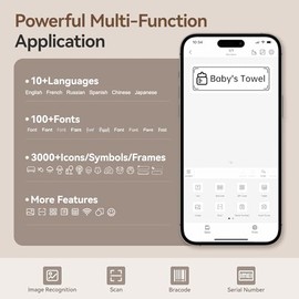NIIMBOT Máquina etiquetadora D110 con cinta, impresora de etiquetas pequeñas, conexión Bluetooth, múltiples plantillas disponibles para teléfono, fáci