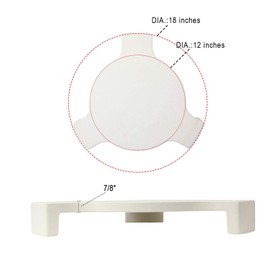 Ceramic Plates Deflector Big Green egg Accessories, Ceramic Pizza Stone Smoking Stone conveggtor Fit for Large Big Green Egg(L)
