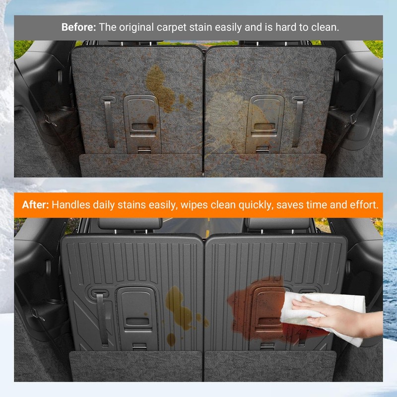 powoq 3rd Backrest Mat Compatible with 2016-2026 Dodge Durango 6&7