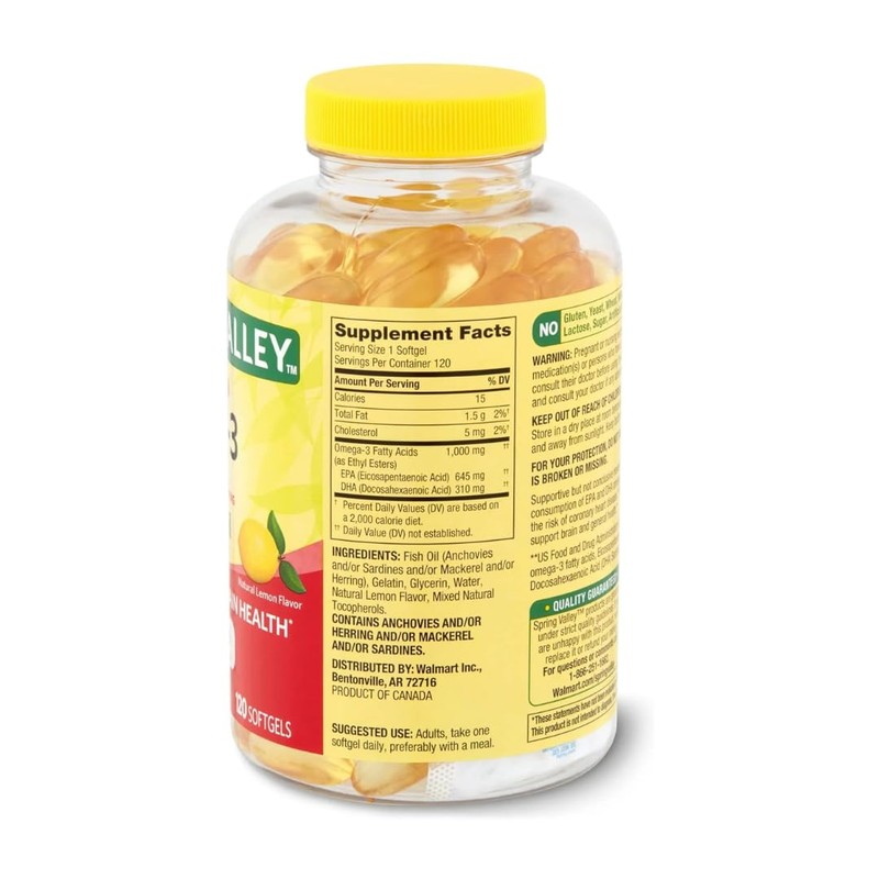 Spring Valley Omega-3 1000mg from Fish Oil, 60 softgels (1)