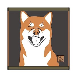 Marushin 0765001400 Carry Towel, Hand Towel, Wonderful Piece, Love Eyes _ Shiba Inu, Compact, Handkerchief, Character, 100% Cotton, Antibacterial, Odor Resistant, Present, Gift, Birthday