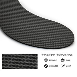 1.2mm Hard Toe Special Use Carbon Fiber Insole, 230mm Rigid Foot Support Insert, Orthotic Shoe Stiffener Insert for Hallux Rigidus Mortons Toe, Men's Size 6.5 / Women's Size 7.5