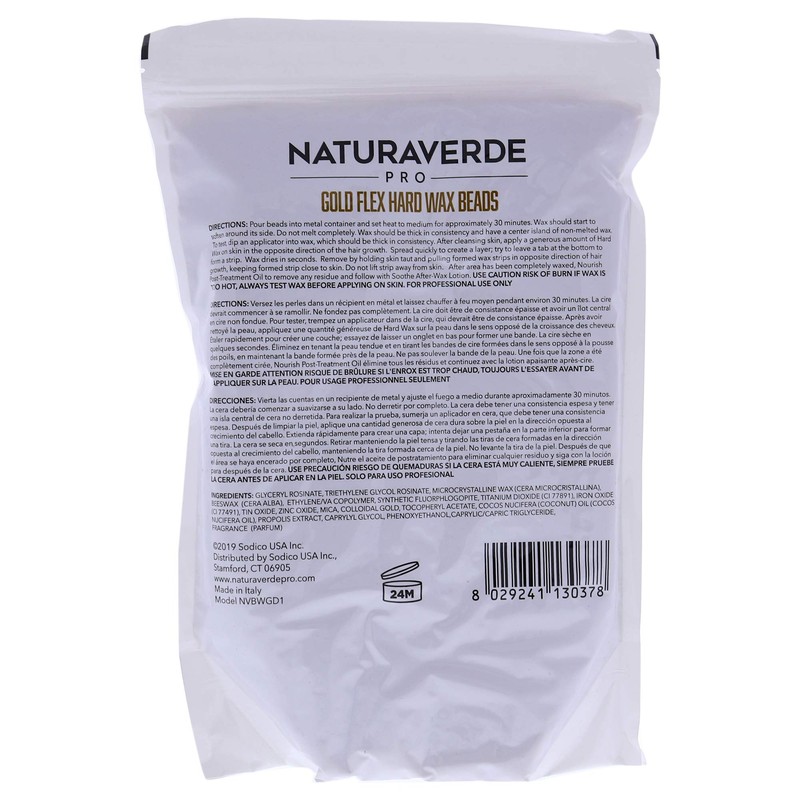 Naturaverde Pro Gold Hard Wax Beads, 2.2 lbs