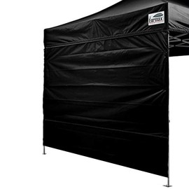 Eurmax USA Instant Canopy SunWall 10FT Pop Up Canopy Wall Sidewall with Horizontal Strap ONLY,1 Pack Sidewall(Black)