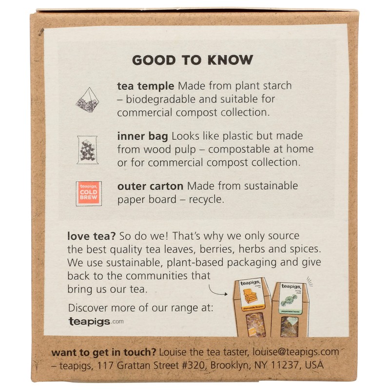 Teapigs, Tea Cold Brew Peach Mango, 0.88 Ounce