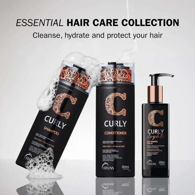 Truss Curly Shampoo - Gentle Cleansing for Defined, Detangled, Frizz-Controlled