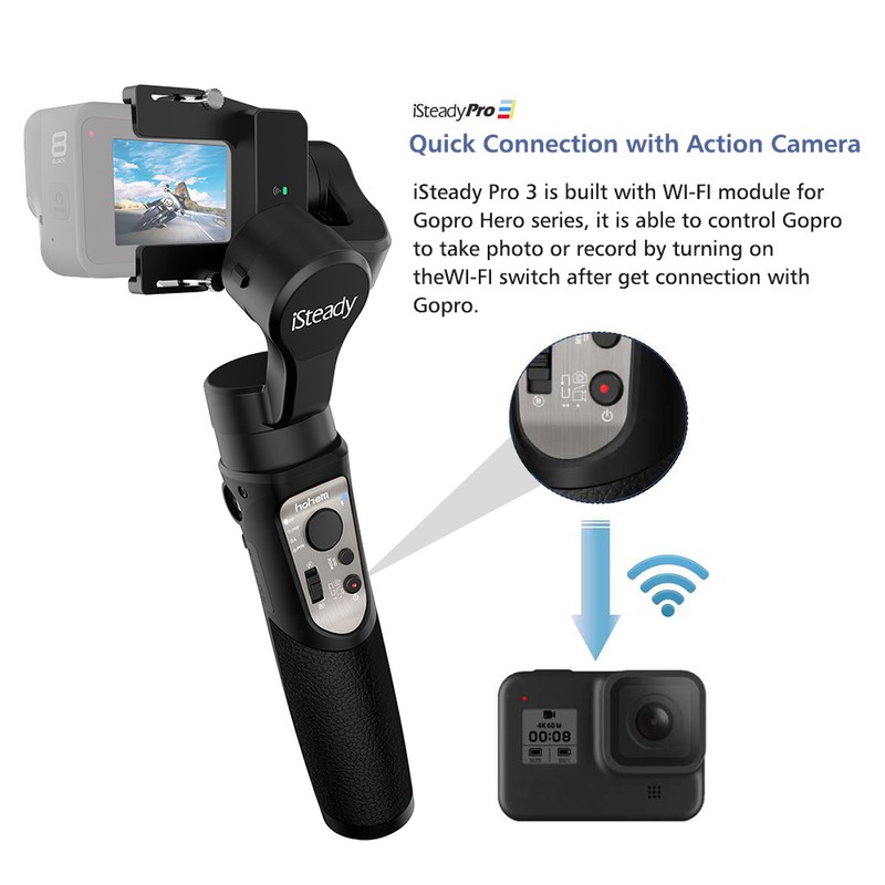 hohem iSteady Pro 3 Handheld 3-Axis WiFi Action Camera Gimbal