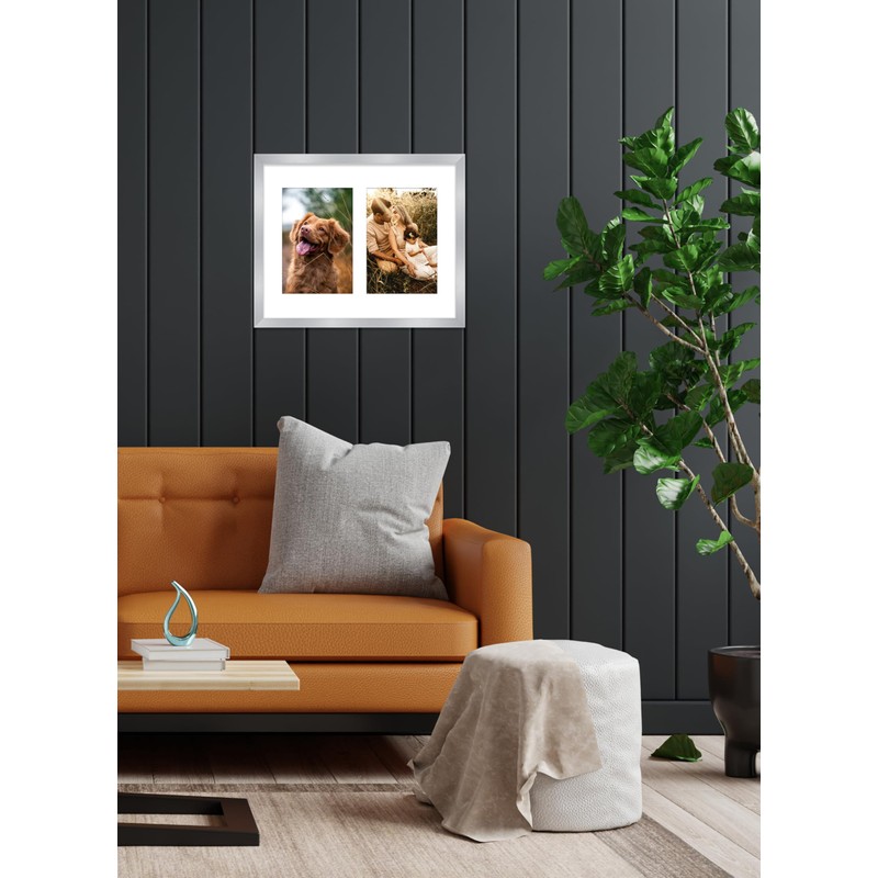 10x8 Inch 2 Opening Photo Collage Frame, Display Two 6x4