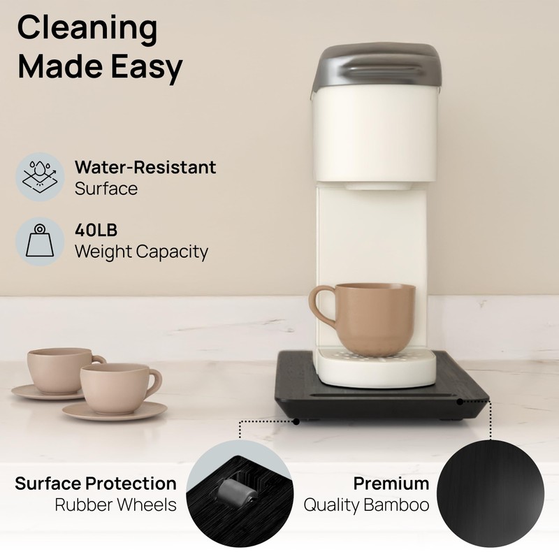 Ibyx Elegant Appliance Slider - Sliding Tray for Coffee Maker