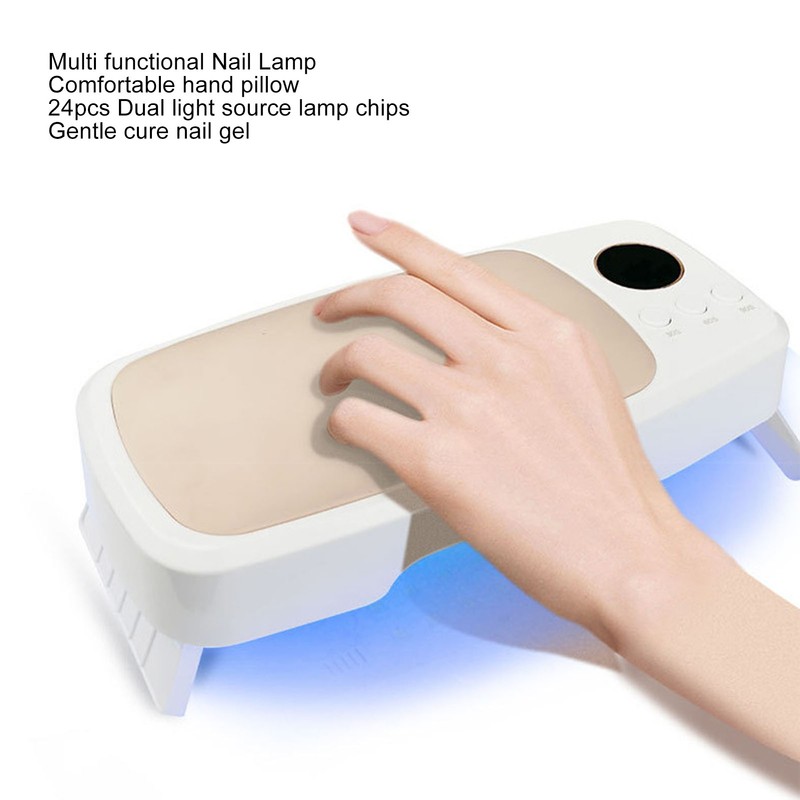 Nail Arm Rest UV LED Lamp Folding PU Padded Hand