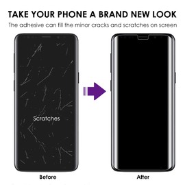 Akcoo Galaxy S8 Plus Screen Protector [3 Pack], UV Tempered Glass, Edge to Edge Coverage, Full Screen Adhesive[Not Edge Glue], Scratch Repair,Sensitive Touch