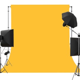 Yellow Photo Backdrop for Photoshoot Yellow Background for Photography Photo Backdrop Curtain for Party 8 x 10 FT