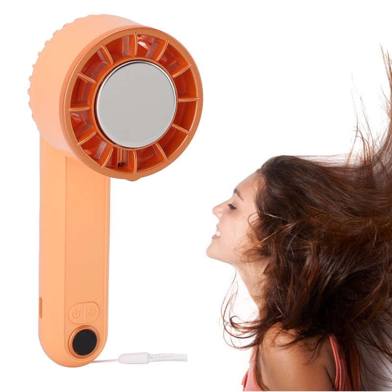 Portable Handheld Fan Foldable LED Display Rechargeable Handheld Pocket Fan