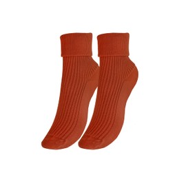 tittimitti 100% Organic Cotton Luxury Women's Socks 1 Pair. Made in Italy. (Copper, 8-9.5)