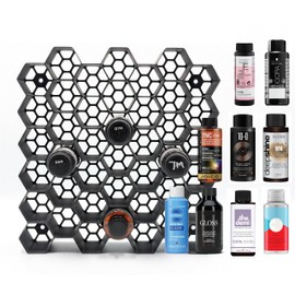 Markvicka Designs Large Organizer for Shades EQ, Lumishine, Gloss Toner, Deepshine Xpress, Colorance, Demi-Permanent, Igora Vibrance, Hair Dye | Hexagon Organizer | Stackable & Wall-Mount Salon Decor