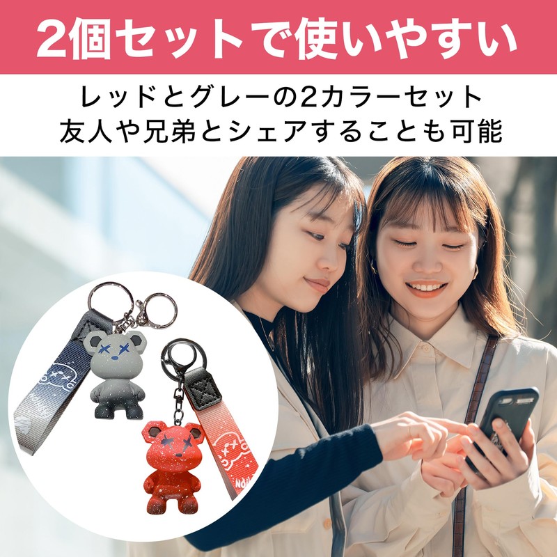 Felimoa Robot Bear Keychain Lanyard Korean Style Key Strap Set